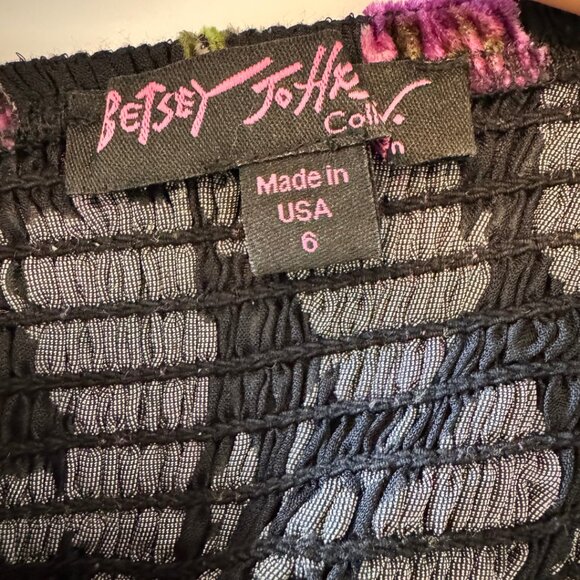 90s Vintage Betsey Johnson Strapless Velvet Dress - Picture 5 of 5